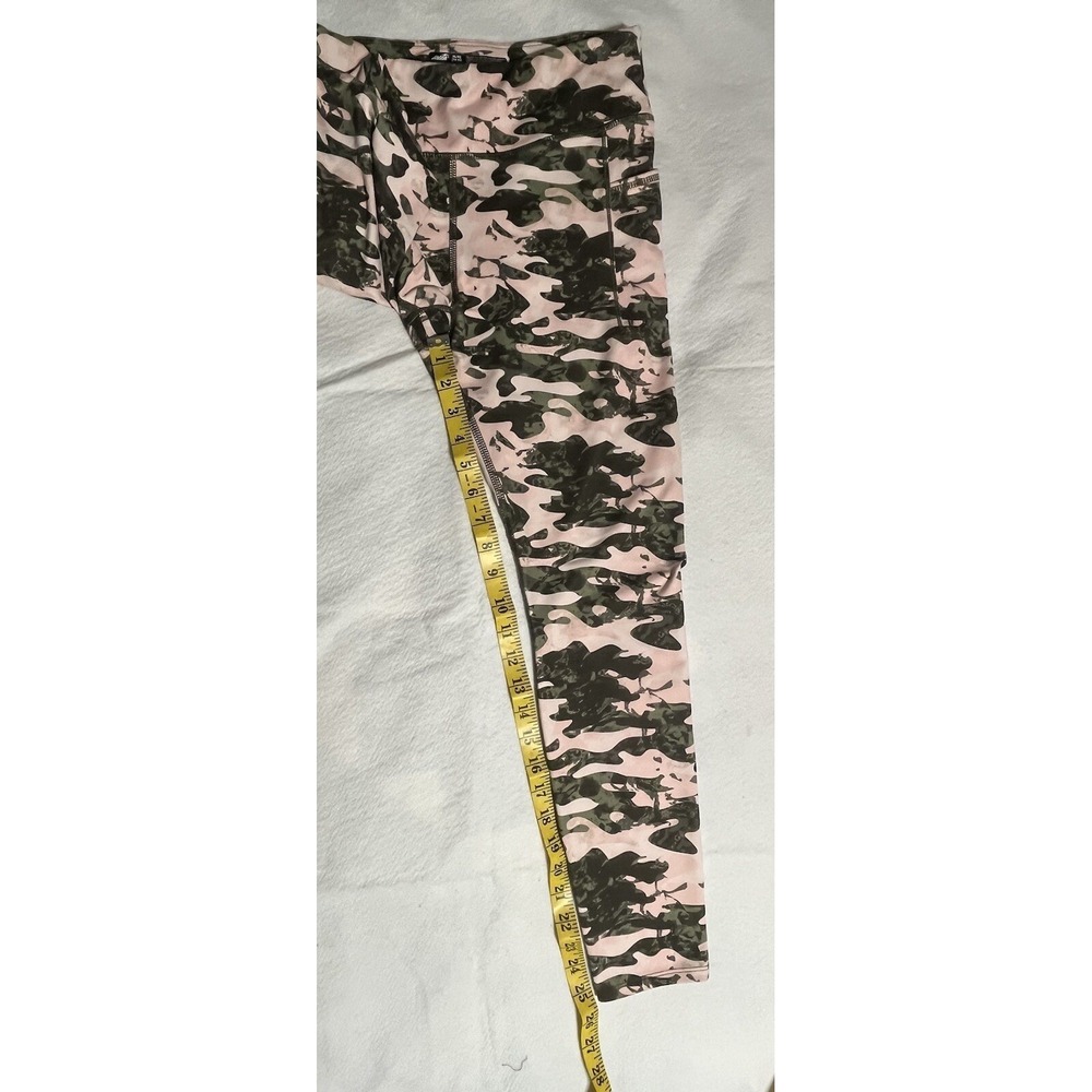 Avia Pink/Green Camo Leggings Womens Size XL 14-16 Full‎ Length - Picture 4 of 7